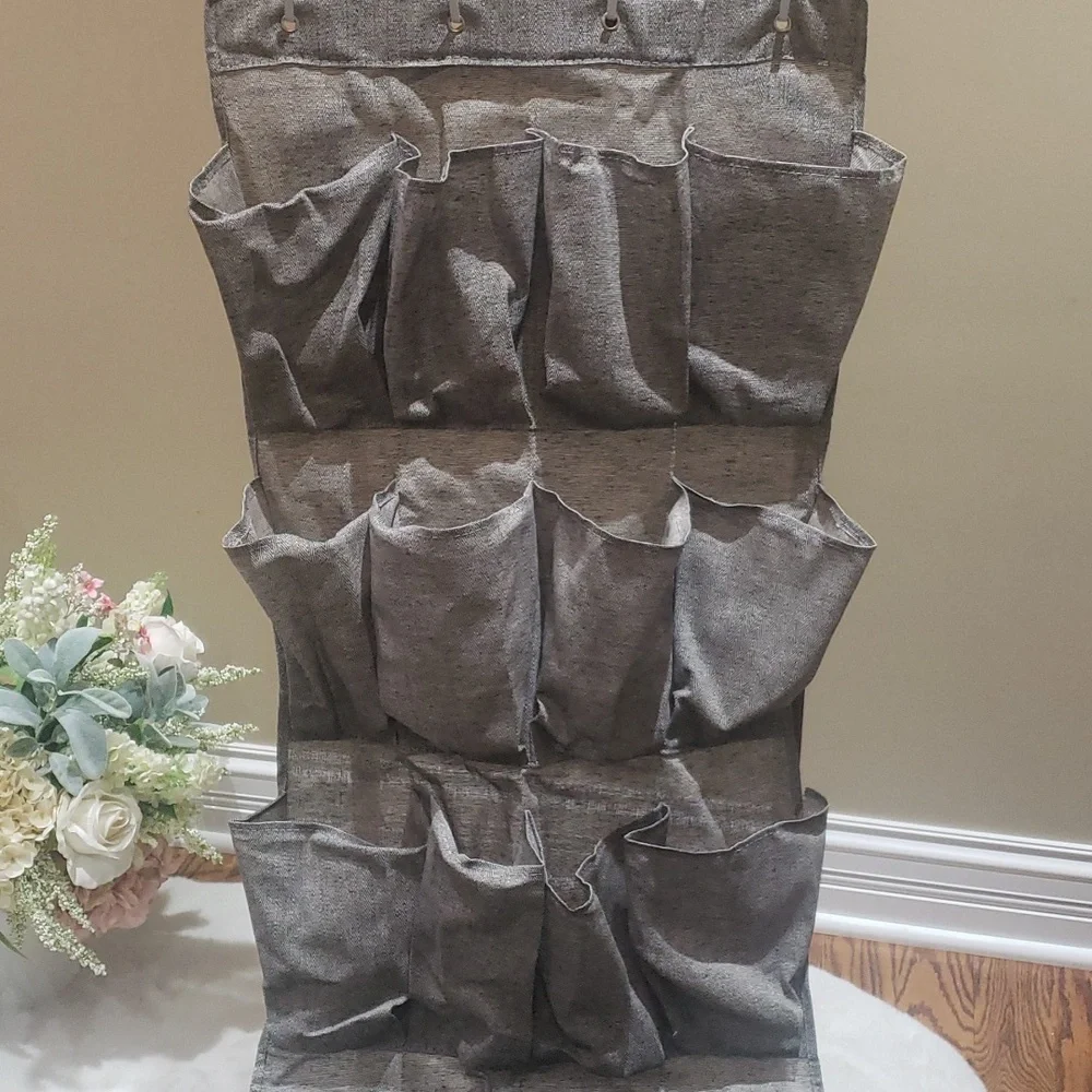 Shoe organizer over the door for 12 pair shoes